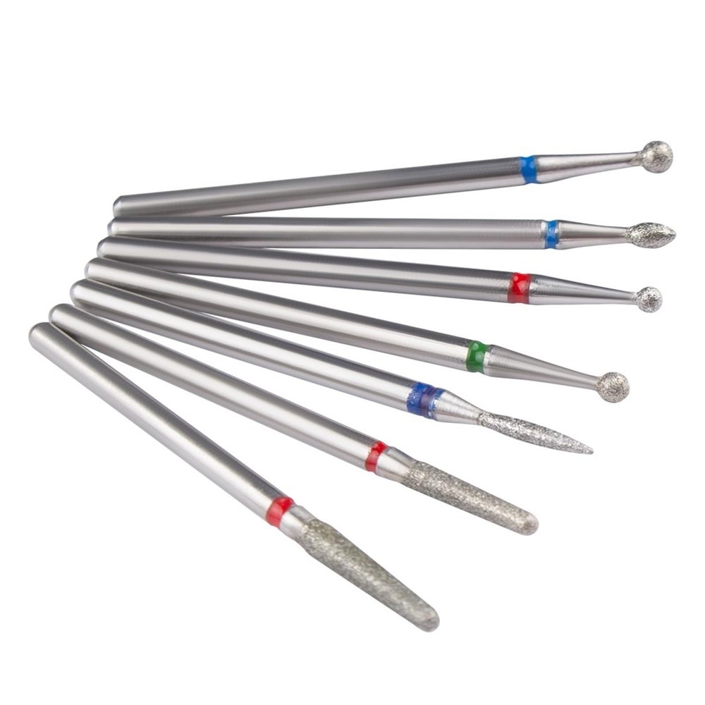 LZZYFPX 7-Piece Diamond Nail Drill Bit Set, Green