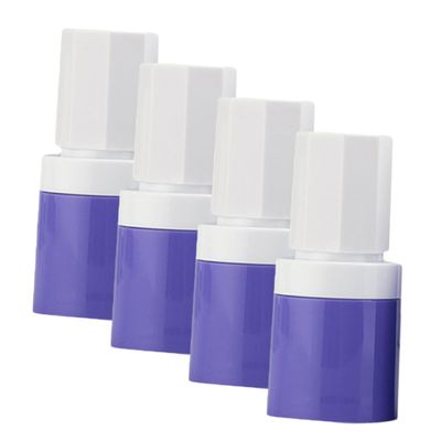 4-Pack 15 ml Airtight PP Pump Bottles, Purple