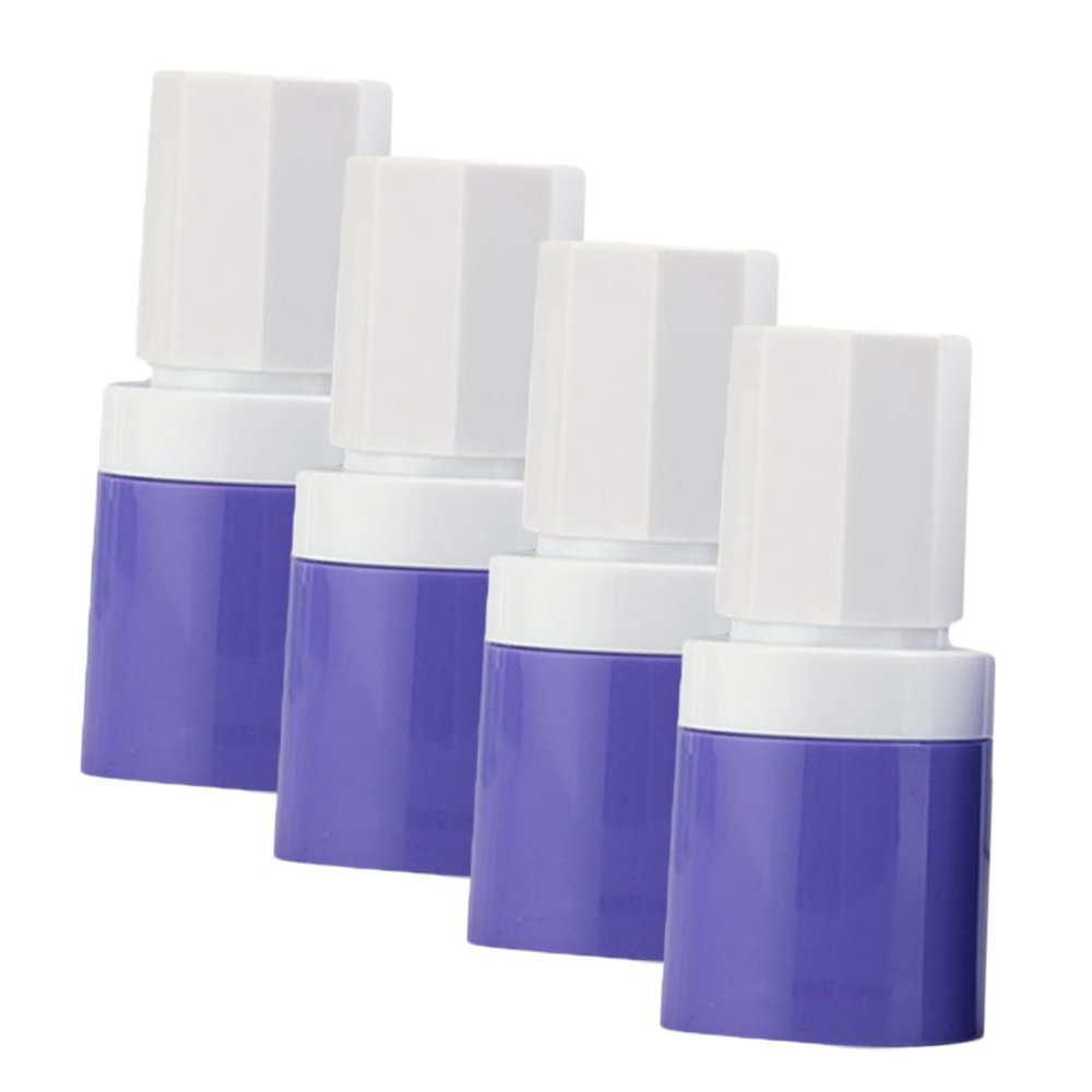 4-Pack 15 ml Airtight PP Pump Bottles, Purple