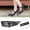 Generico Transparent Black Elastic Heel Shoe Straps with Buckles view 2