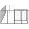 Black Steel Dog Kennel, 7.26 m², for Garden and Patio view 3