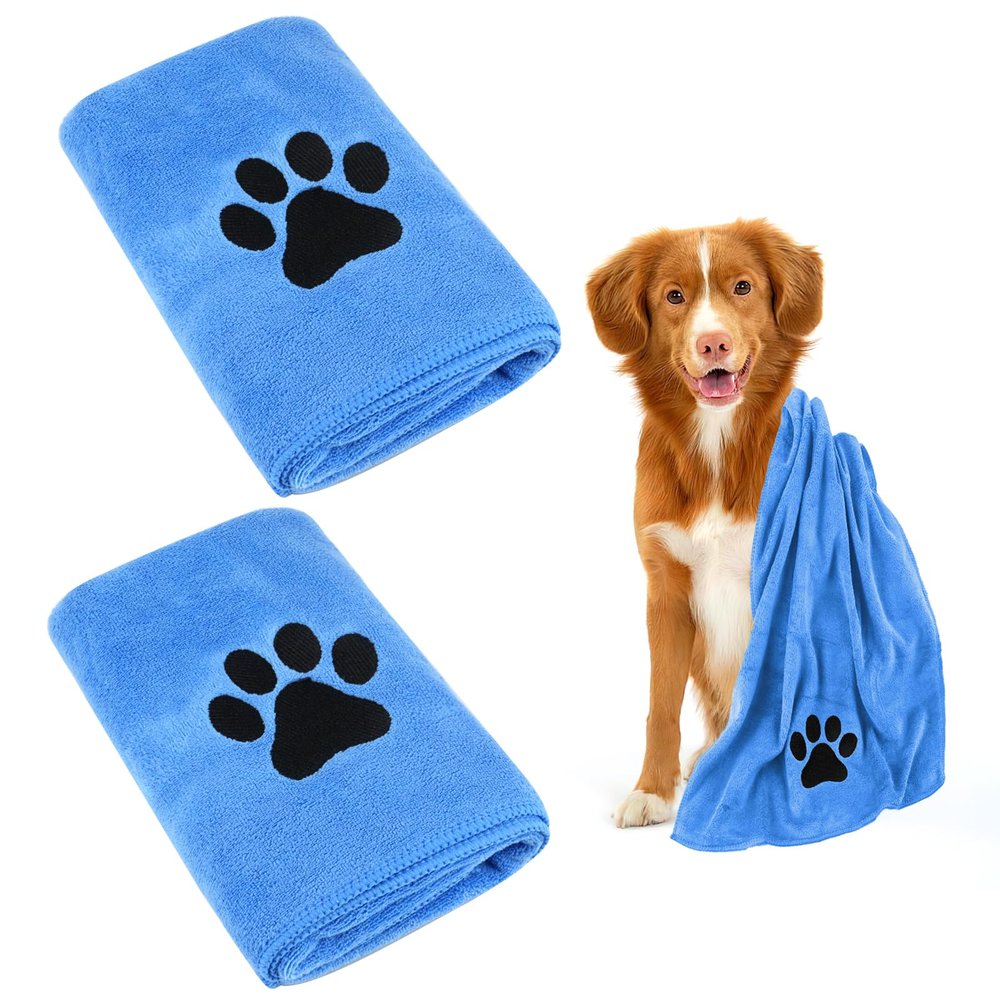 Dog Towels, 2-Pack, Extra Absorbent for Dogs and Cats