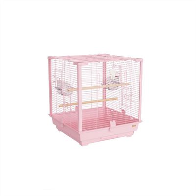 LIBANGRONG-888 Bird Cage, Metal, Square, Horizontal Wire Cage, Single-Tier Decorative Travel Cage