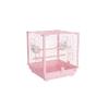 LIBANGRONG-888 Bird Cage, Metal, Square, Horizontal Wire Cage, Single-Tier Decorative Travel Cage view 1