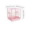 LIBANGRONG-888 Bird Cage, Metal, Square, Horizontal Wire Cage, Single-Tier Decorative Travel Cage view 2