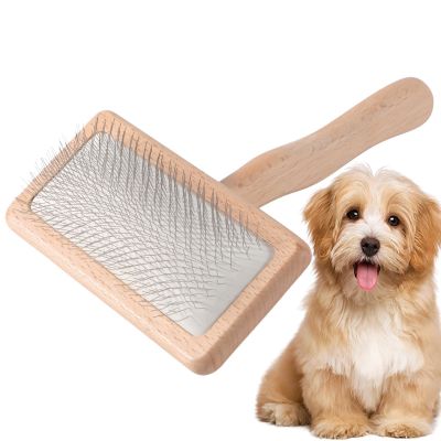 Nail Brush for Dogs | Extra Long Flat Brush for Cats and Dogs | Professional Grooming Brush with Non-Slip Grip