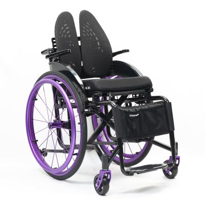Self-Propelled Sport Wheelchair, Lightweight Folding Aluminum Wheelchair with Armrests, Swing-Away Footrests, 100 kg Capacity, 36 cm Seat Width