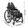Self-Propelled Sport Wheelchair, Lightweight Folding Aluminum Wheelchair with Armrests, Swing-Away Footrests, 100 kg Capacity, 36 cm Seat Width view 2