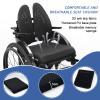 Self-Propelled Sport Wheelchair, Lightweight Folding Aluminum Wheelchair with Armrests, Swing-Away Footrests, 100 kg Capacity, 36 cm Seat Width view 3