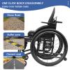 Self-Propelled Sport Wheelchair, Lightweight Folding Aluminum Wheelchair with Armrests, Swing-Away Footrests, 100 kg Capacity, 36 cm Seat Width view 4