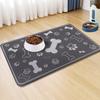 Non-Slip Dog Bowl Mat, Waterproof Absorbent Pet Feeding Mat, Dark Gray, 60 x 90 cm view 1