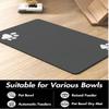 Non-Slip Dog Bowl Mat, Waterproof Absorbent Pet Feeding Mat, Dark Gray, 60 x 90 cm view 4