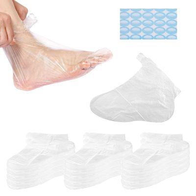 100 Disposable Clear Plastic Foot Masks