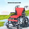 SXTYFBB Lightweight Folding Wheelchair for Adults, Self-Propelled Transfer and Transport Wheelchair, Aluminum view 3