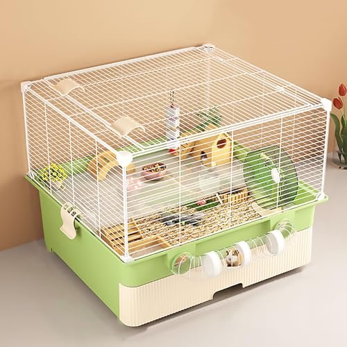 Generic Portable Hamster Cage, 2-Tier Small Animal Habitat, Green