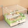 Generic Portable Hamster Cage, 2-Tier Small Animal Habitat, Green view 2