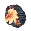 Double-Layer Shower Cap for Women, Tropical Floral Pattern, Reusable, for Bathing and Spa view 2