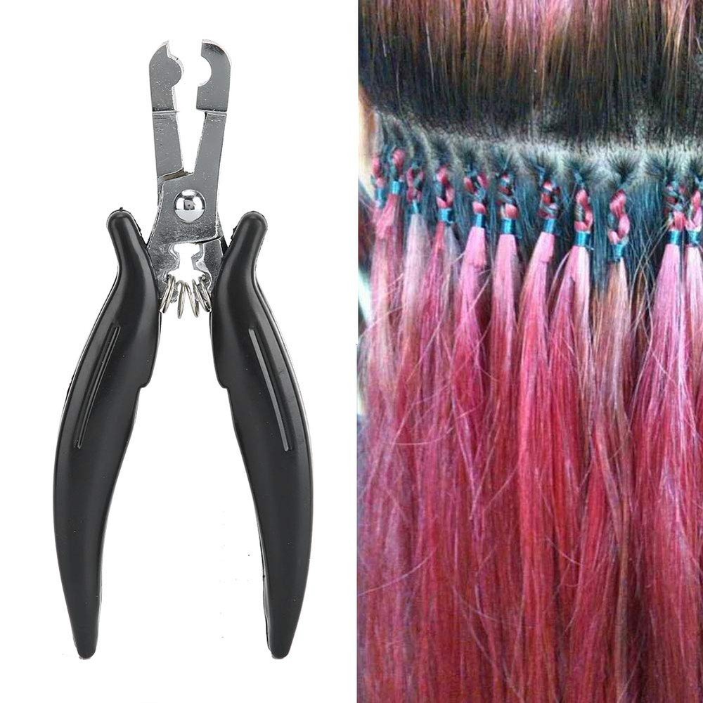 Hair Extension Pliers, Stainless Steel with Integrated Spring, for Micro-Nano Ring Extensions