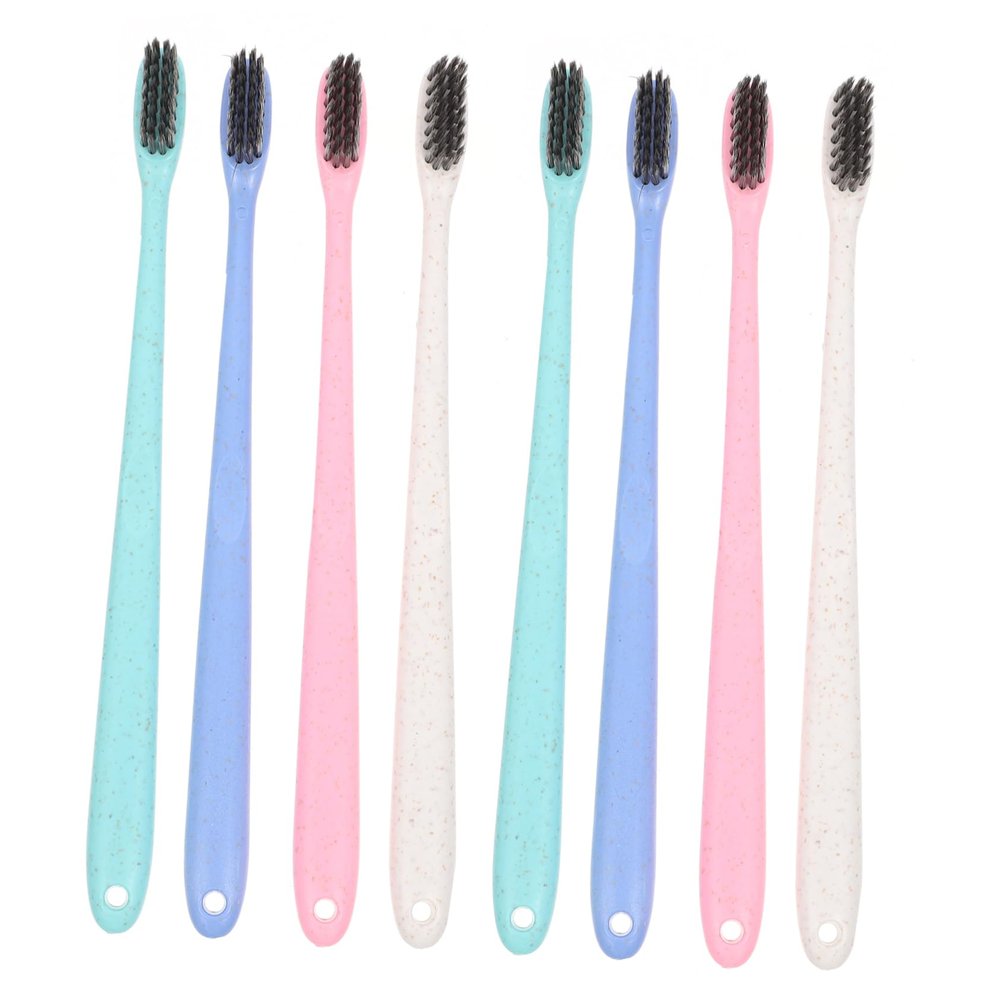 10-Pack Adult Bamboo Charcoal Toothbrushes