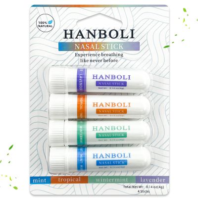 4-Piece Mint Aromatherapy Nasal Inhaler Sticks