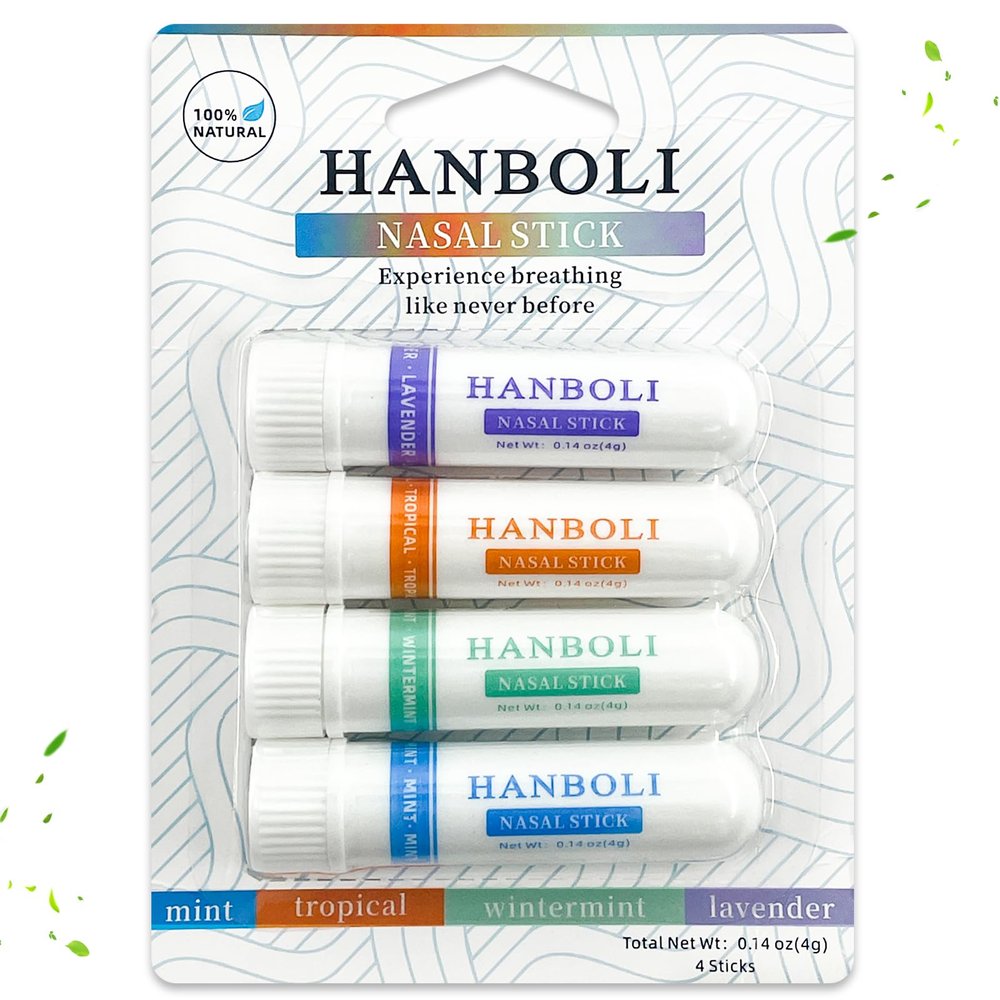 4-Piece Mint Aromatherapy Nasal Inhaler Sticks