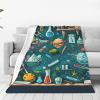Ultra-Soft Flannel Blanket with Cartoon Science Pattern, 40 x 30 in view 1