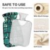 Geometric Tile Hot Water Bottle, Blue-Green, with Soft Cover, 2 L view 4