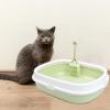 VDLLQYN Open-Top Cat Litter Box with Scoop, Fruit Green view 3