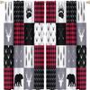 Blackout Curtains for Boys' Bedroom, Moose Pattern, 3D HD Print, 2-Piece Set, 140 x 160 cm view 1