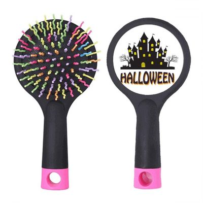 Happy Halloween Horror Castle Salon Detangling Hair Brush with Cushion Base