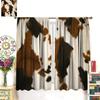 Children's Room Curtain with 3D Animal-Skin Texture, 300 x 280 cm, Polyester Blackout Curtain with Grommets view 3