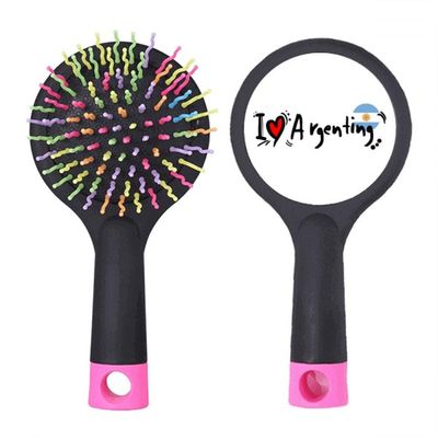 I Love Argenting Word Flag Love Heart Illustration Salon Detangling Hair Brush with Cushion Base