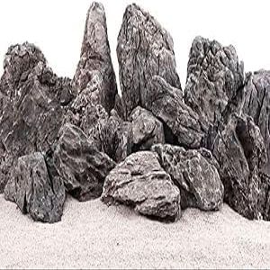 AquaOne Mini Landscape Stones I Seiryu Natural Stones I Aquascaping Rock I Pagoda Background Decoration I Gray (100-500g)