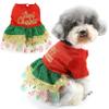 Zunea Christmas Dress for Small Dogs, Merry Christmas, Glitter Snowflake Holiday Outfit, XS/S view 1