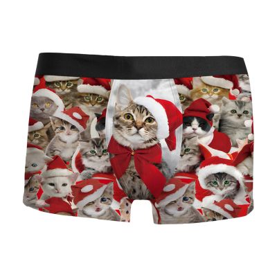 Foweknow Men's Christmas Boxer Shorts, Funny Personalized Underwear