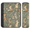 CHIFIGNO Cute Animals Autumn Leaves Seat Belt Covers, 2-Pack view 2