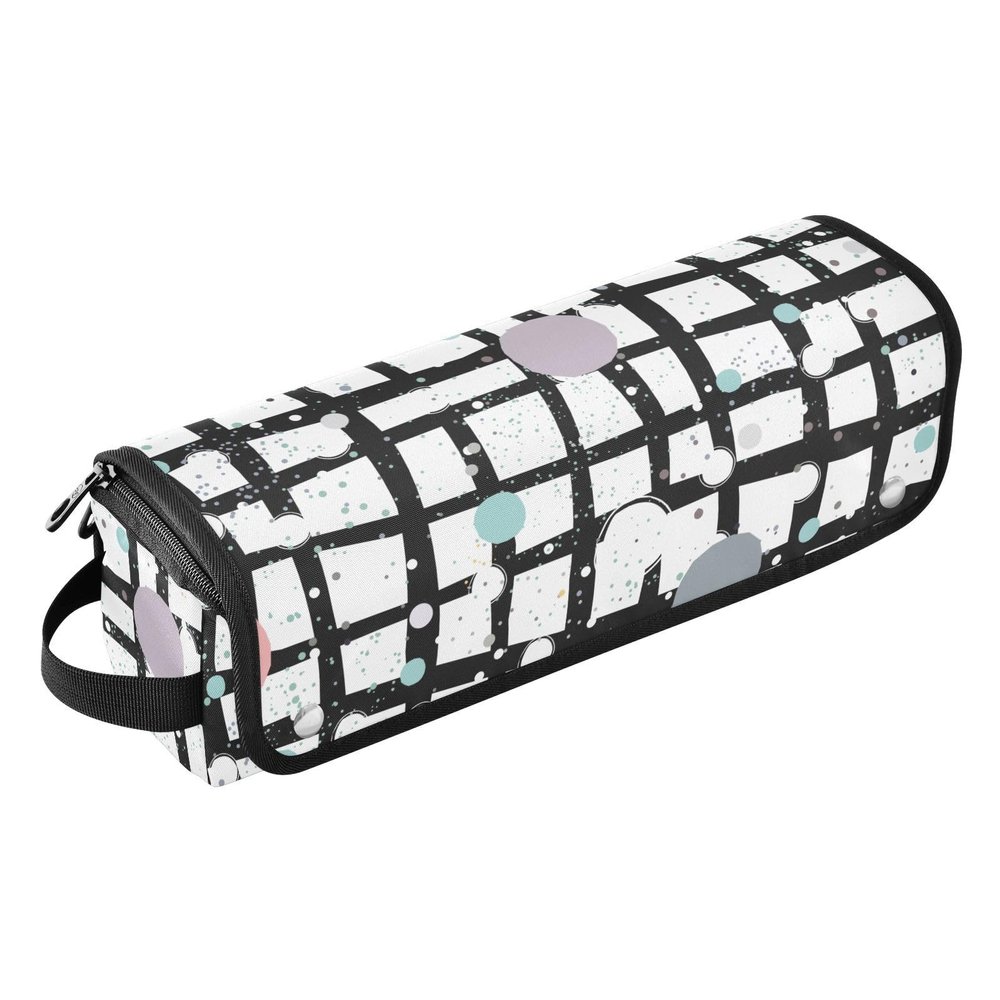 FRODOTGV Hair Tools Travel Bag with Minimalist Stripes and Tiny Dots