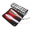 FRODOTGV Hair Tools Travel Bag with Minimalist Stripes and Tiny Dots view 2