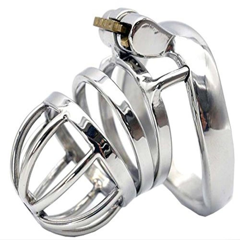 Peadxuno Small Male Chastity Cage, 304 Stainless Steel, with 3 Ring Sizes