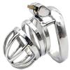 Peadxuno Small Male Chastity Cage, 304 Stainless Steel, with 3 Ring Sizes view 1