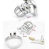 Peadxuno Small Male Chastity Cage, 304 Stainless Steel, with 3 Ring Sizes view 3