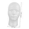Foam Mannequin Heads for Wigs and Hats, 2-Piece Set, White view 2