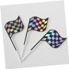 18 Paper Racing Flag Cake Toppers view 2