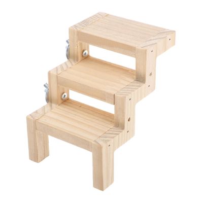 INOOMP Z-Shaped Wooden Climbing Ladder for Birds