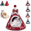 Christmas Tree Cat Bed with Removable Cushion view 1