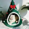 Christmas Tree Cat Bed with Removable Cushion view 2