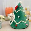 Christmas Tree Cat Bed with Removable Cushion view 3