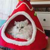 Christmas Tree Cat Bed with Removable Cushion view 4