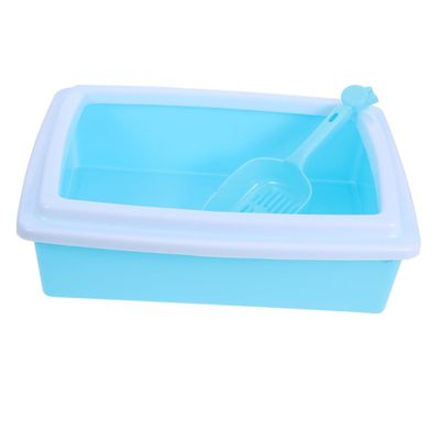 BESPORTBLE Pet Cat Litter Box with Scoop, Semi-Enclosed
