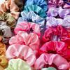 Wambere 8-Piece Women's Satin Hair Ties, Pink B view 4